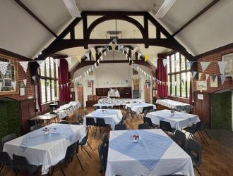 Village Hall ready for the Show